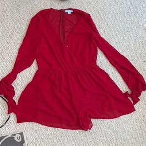 Short Red Romper
